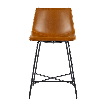 2-pc. Counter Height Upholstered Bar Stool, One Size, Brown