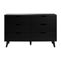 6-Drawer Dresser, One Size, Black