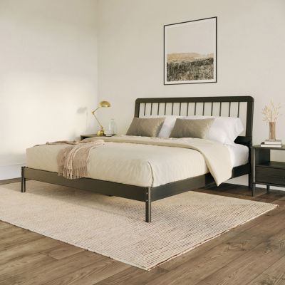 Modern Wood Spindle Bed