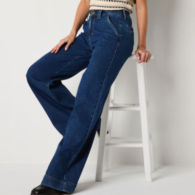 a.n.a Womens High Rise Wide Leg Jean