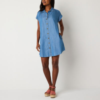 a.n.a Short Sleeve Shirt Dress