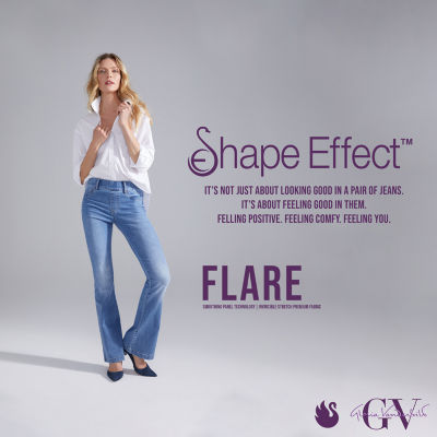 Gloria Vanderbilt® Shape Effect Womens High Rise Pull On Flare Leg Jean