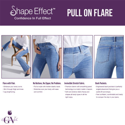 Gloria Vanderbilt® Shape Effect Womens High Rise Pull On Flare Leg Jean