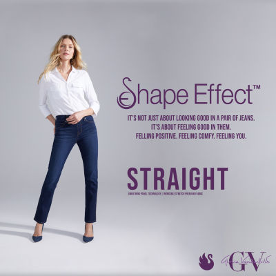 Gloria Vanderbilt® Shape Effect Womens High Rise Pull On Straight Leg Jean