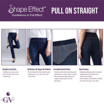 Gloria Vanderbilt® Shape Effect Womens High Rise Pull On Straight Leg Jean