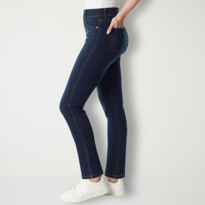 Gloria Vanderbilt® Shape Effect Womens High Rise Pull On Straight Leg Jean
