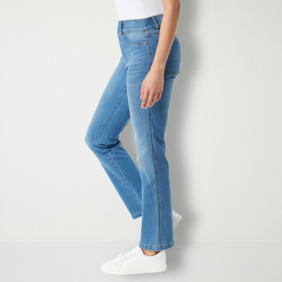 Gloria Vanderbilt Women's Shape Effect Pull-On Flared-Leg Jeans