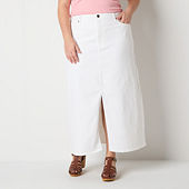 a.n.a Womens High Rise Long Denim Skirt JCPenney