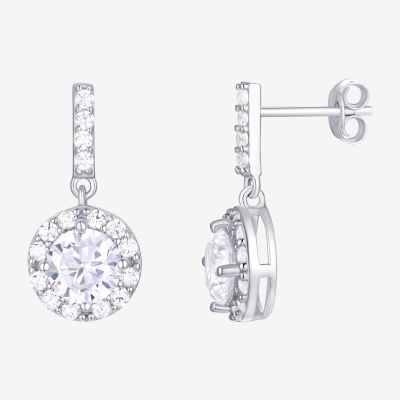 Diamonart White Cubic Zirconia Sterling Silver Round 3-pc. Jewelry Set