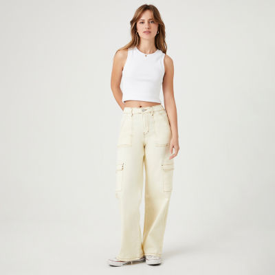 Forever 21 Womens High Rise Straight Cargo Pant-Juniors