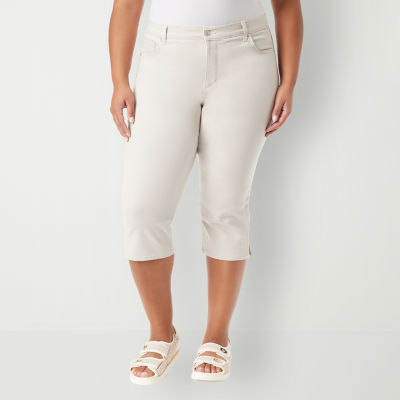 Gloria Vanderbilt® Amanda Plus Womens Mid Rise Capris