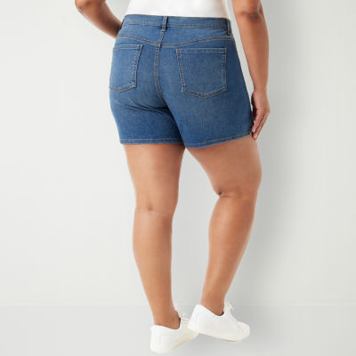 Gloria Vanderbilt® Amanda Womens Plus Mid Rise Denim Short