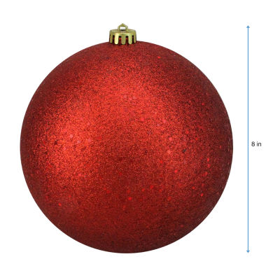 Holographic Glitter Red Shatterproof Christmas Ball Ornament 8'' (200mm)