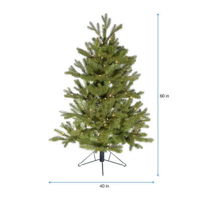 Kurt Adler 5-Foot Pre-Lit PE Half Tree with Stand