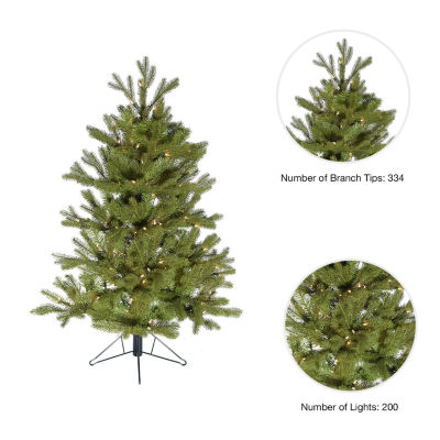 Kurt Adler 5-Foot Pre-Lit PE Half Tree with Stand