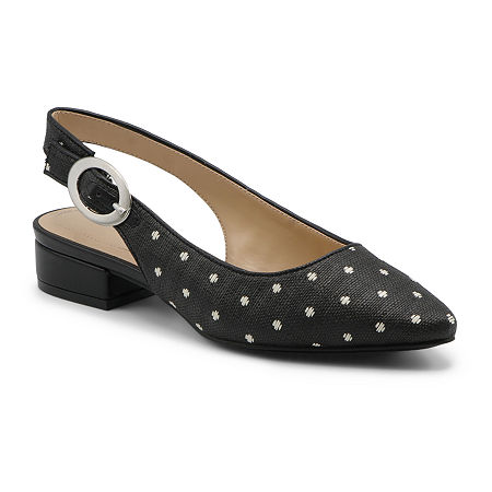 Adrienne Vittadini Womens Papina Pointed Toe Block Heel Pumps, 7 Medium, Black