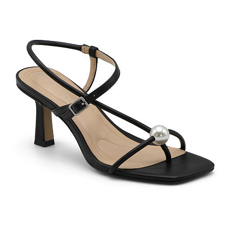 Adrienne Vittadini Womens Begley Heeled Sandals, 11 Medium, Black