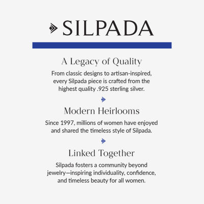 Silpada Womens Green Sterling Silver Cross Stretch Bracelet