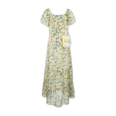 Speechless Women's Short Sleeve Maxi Dress With Ruffles & Smocked Back - Flowy Casual Summer Dress - View #8