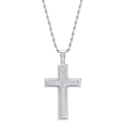 Steeltime Mens Stainless Steel Hypoallergenic 24 Inch Pendant Necklace