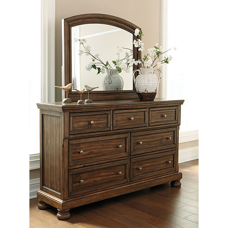 Signature Design By Ashley Prestonwood Dresser And Mirror, One Size, Brown