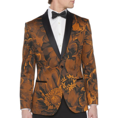 JF J.Ferrar Mens Floral Stretch Fabric Classic Fit Tuxedo Jacket, Color ...