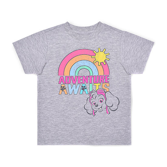 Okie Dokie Toddler Girls Crew Neck Paw Patrol Short Sleeve Graphic T-Shirt