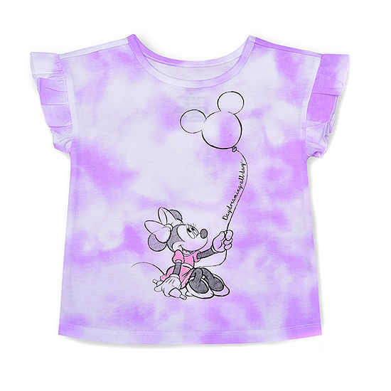 Okie Dokie Toddler Girls Crew Neck Mickey and Friends Minnie Mouse Short Sleeve Graphic T-Shirt