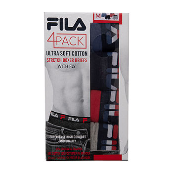 FILA Ultra Soft Stretch Mens 4 Pack Boxer Briefs - JCPenney