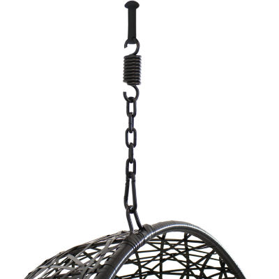 Jackson Outdoor Hanging Egg Chair with Stand Gray