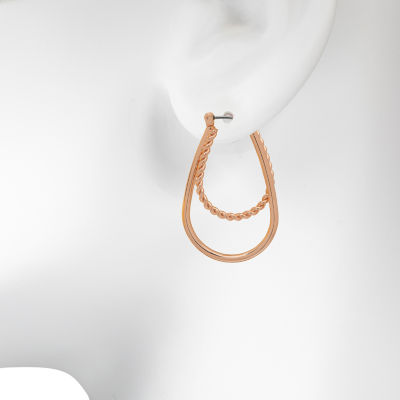 Bijoux Bar Delicates Rose Tone Hoop Earrings