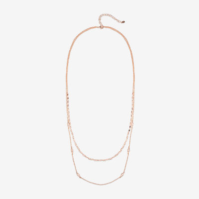 Bijoux Bar Delicates Rose Tone 28 Inch Curb Chain Necklace
