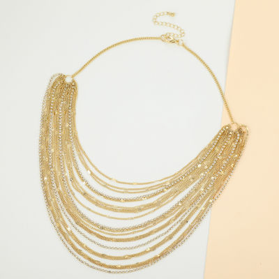 Bold Elements Gold Tone 20 Inch Strand Necklace