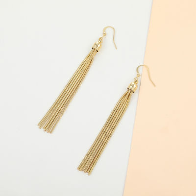 Bold Elements Gold Tone Womens Drop Earrings