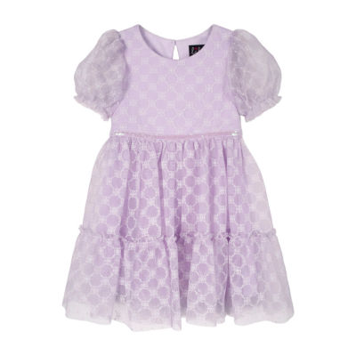 Lilt Baby Girls Short Sleeve Puffed A-Line Dress