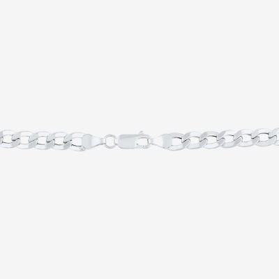 Made in Italy 10K White Gold 14K White Gold 22 Inch Semisolid Curb Chain Necklace