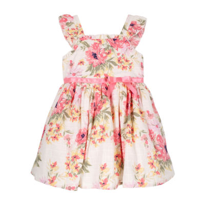 Lilt Toddler Girls Sleeveless Ruffled Sleeve Fit + Flare Dress