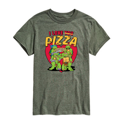 Mens Short Sleeve Teenage Mutant Ninja Turtles Valentine's Day Graphic T-Shirt