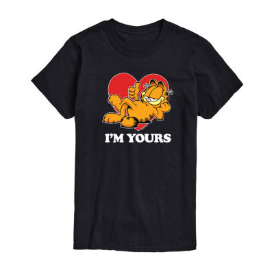 Mens Short Sleeve Garfield Valentine's Day Graphic T-Shirt