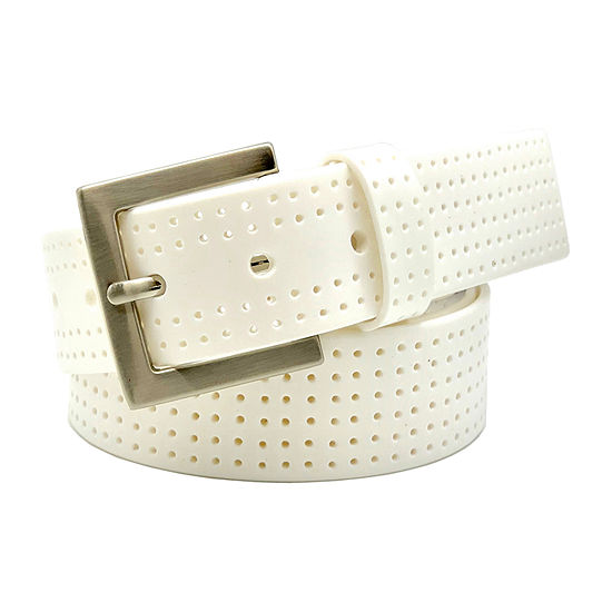 PGA TOUR Silicone Mens Belt, Color: White - JCPenney