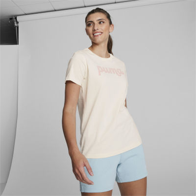 PUMA Womens Crew Neck Short Sleeve Graphic T-Shirt