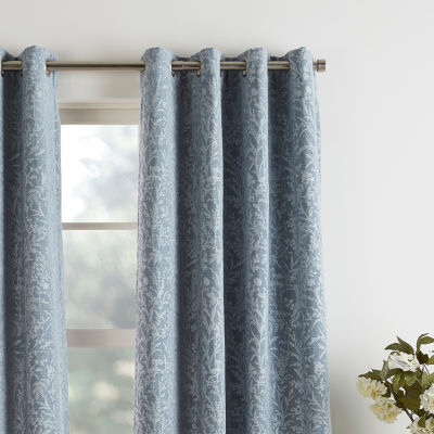 Martha Stewart Acadia Blackout Grommet Top Single Curtain Panel