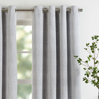 Martha Stewart Otto Grommet Top Blackout Single Curtain Panel