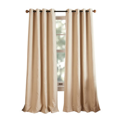 Martha Stewart Reed Grommet Top Blackout Single Curtain Panels