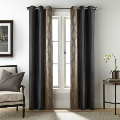 Stratford Park Kath Light-Filtering Grommet Top Set of 2 Curtain Panel