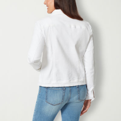 Jcpenney white denim jacket best sale