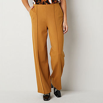 Liz Claiborne-Tall Womens High Rise Wide Leg Pull-On Pants, Color: Brown  Sugar - JCPenney