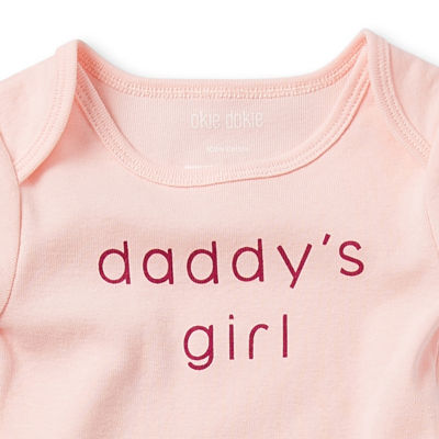 Okie Dokie Baby Girls Round Neck Short Sleeve Bodysuit