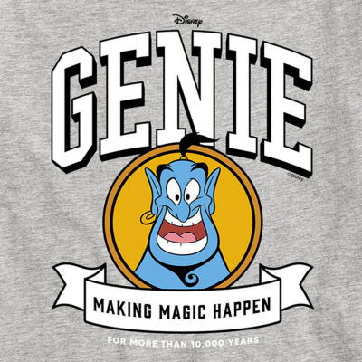 Disney Collection Little & Big Boys Genie Crew Neck Short Sleeve Aladdin Graphic T-Shirt