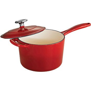 Tramontina Enameled Cast Iron Covered Round Dutch Oven, 3.5-Quart, Gradated  Red 